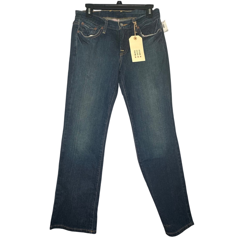Lucky Brand Retro Rider Bootleg Jeans Womens 6/28 Short Mid Rise Easy Fit Denim